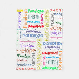 Your Name Word Cloud Fun Fonts Typography Fleece Blanket