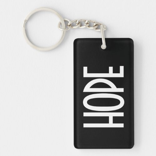Your Name Word or Initials Bold Back  White Keychain
