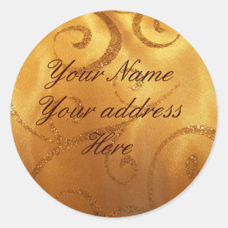 Your Name Your Address Here lables Classic Round Sticker