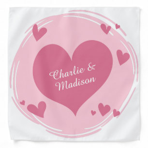 Your Names in a Heart Bandana