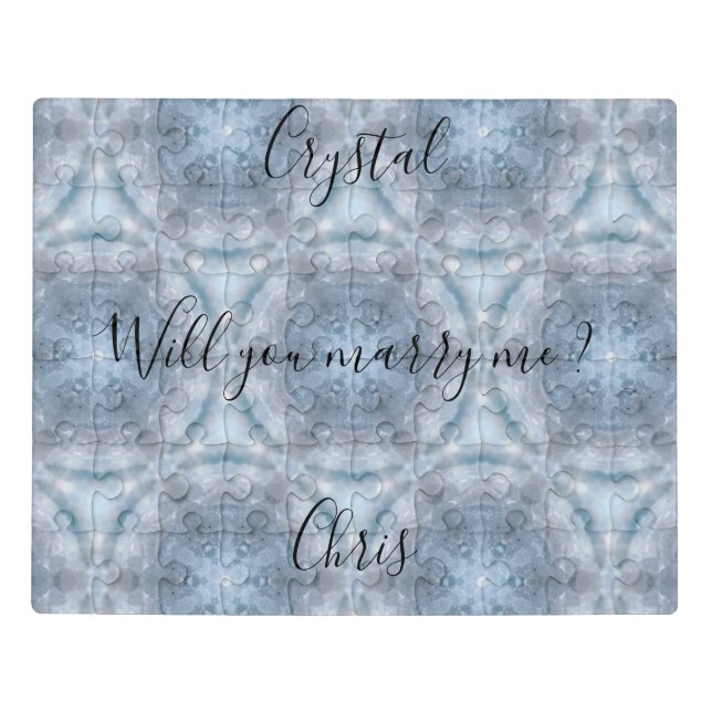Your Names WILL YOU MARRY ME Puzzle Custom Crystal (Puzzle Horizontal)