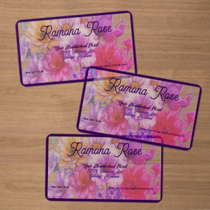 Your Neighborhood Florist Clear Business Cards