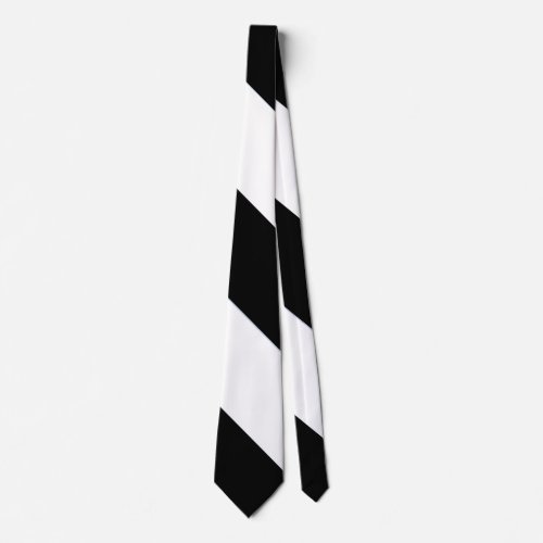 Your New Favorite Black  White Broad Striped Neck Tie