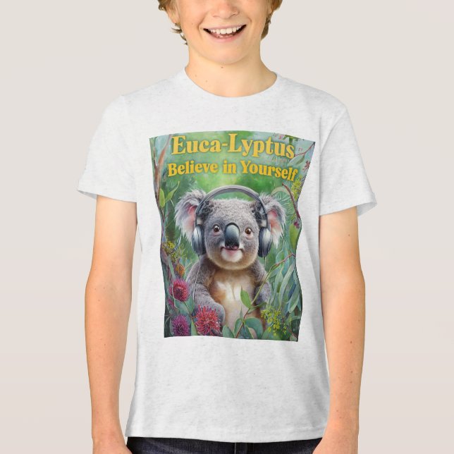 Your New Favorite Marsupial – The Whimsical Koala! Tri-Blend Shirt (Front)
