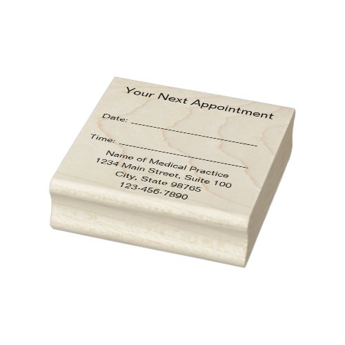 Your Next Appointment Medical Practice Template Rubber Stamp