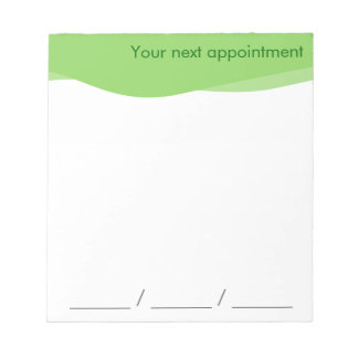 Your next appointment Notepad