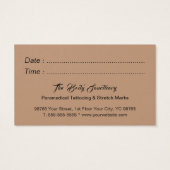 Your Next Appointment paramedical tattooing Card (Back)
