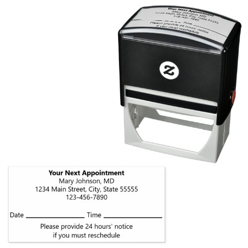 Your Next Appointment Patient Reminder Doctor Self_inking Stamp