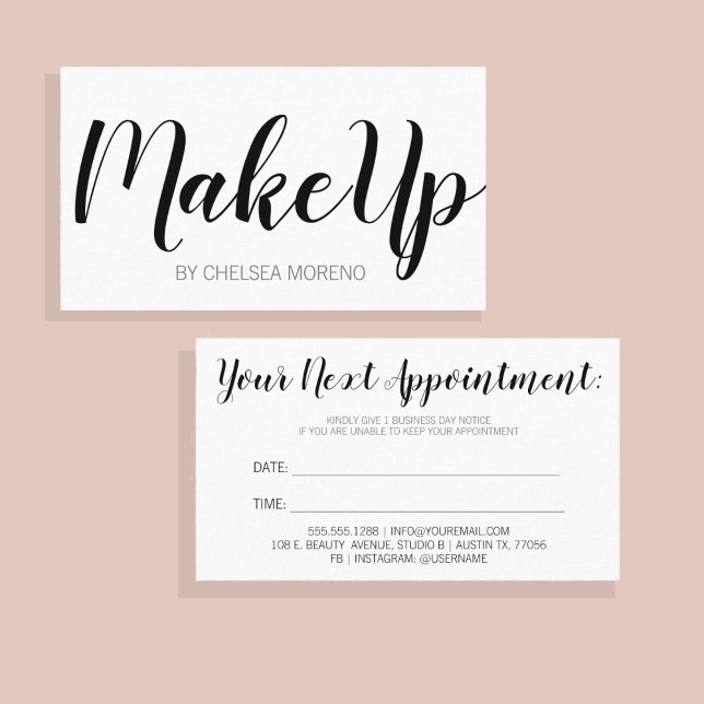 Your next appointment - Reminder Bold Minimalist Card (Creator Uploaded)