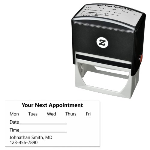 Your Next Appointment Reminder for Doctors Office Self_inking Stamp
