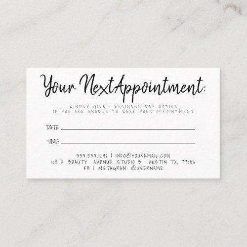 Your Next Appointment  Reminder  Lashes