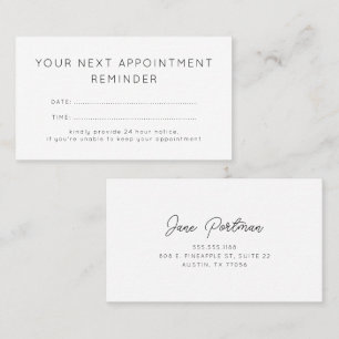 Your Next Appointment Reminder Modern Cards