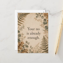 Your No Is Enough Boundaries Botanical Quote