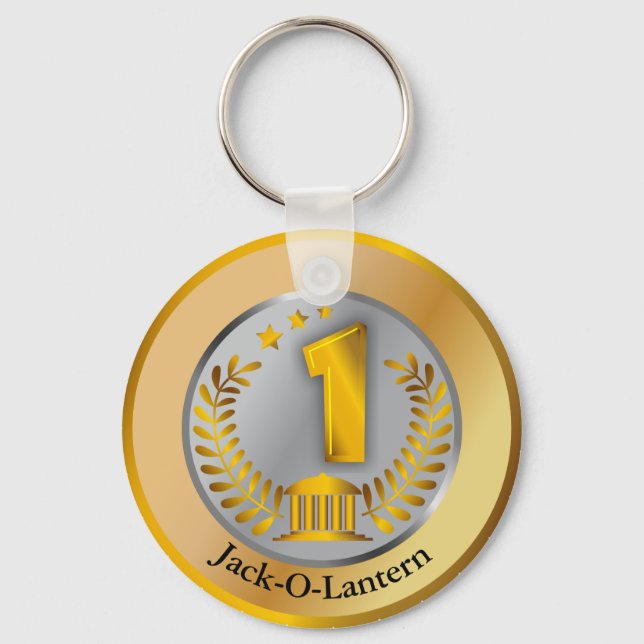 Your Number One "#1" Customizable Keychain (Back)