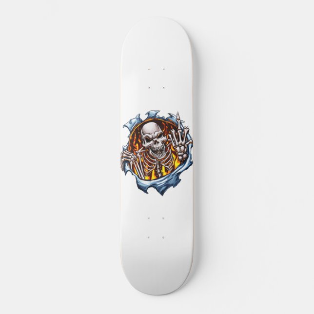 Your Number One Skeleton Skateboard Deck (Front)