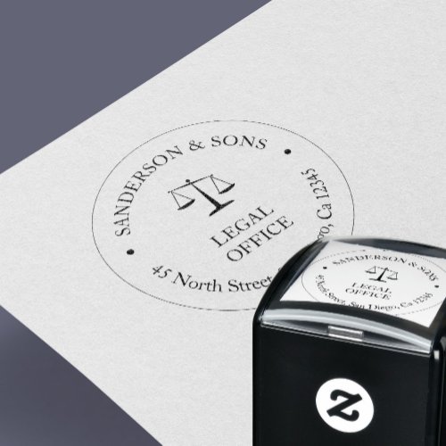 Your office logo lawyer attorney legal office self_inking stamp