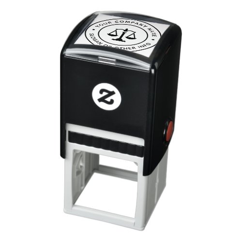 Your office logo  Lawyer scales of justice Self_inking Stamp