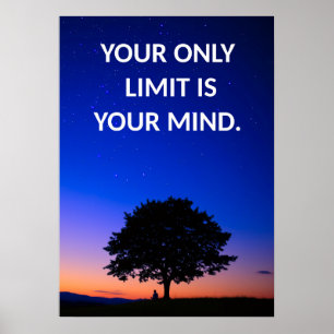 Your Only Limit is Your Mind Motivation Poster