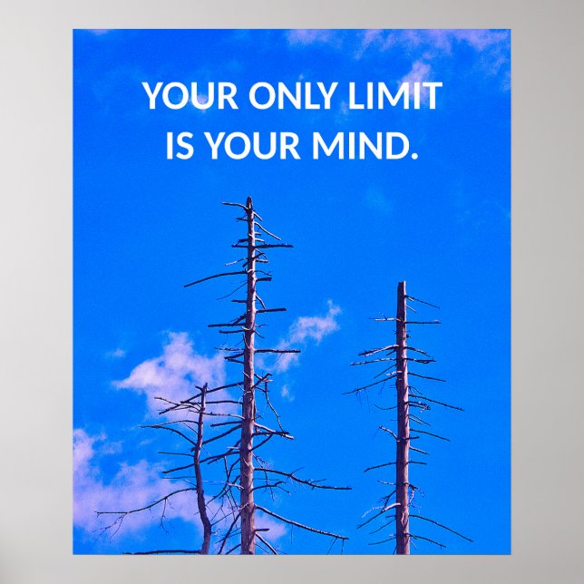 Your Only Limit Is Your Mind Motivational Poster (Front)
