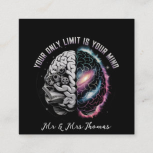 Your Only Limit is Your Mind: Motivational Quote t Square Business Card