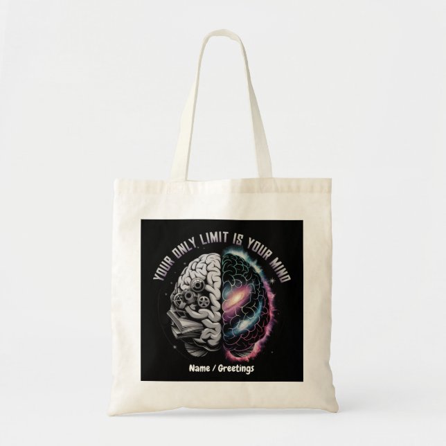 Your Only Limit is Your Mind: Motivational Quote t Tote Bag (Front)