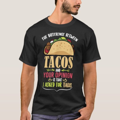 Your Opinion and Tacos Sarcatic Mexican T_Shirt