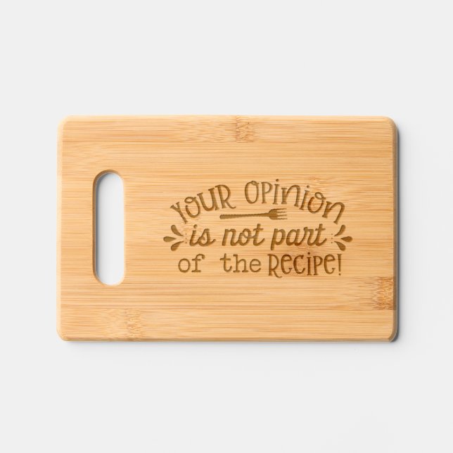 Your Opinion decoration  Engraved Cutting Board (Front)