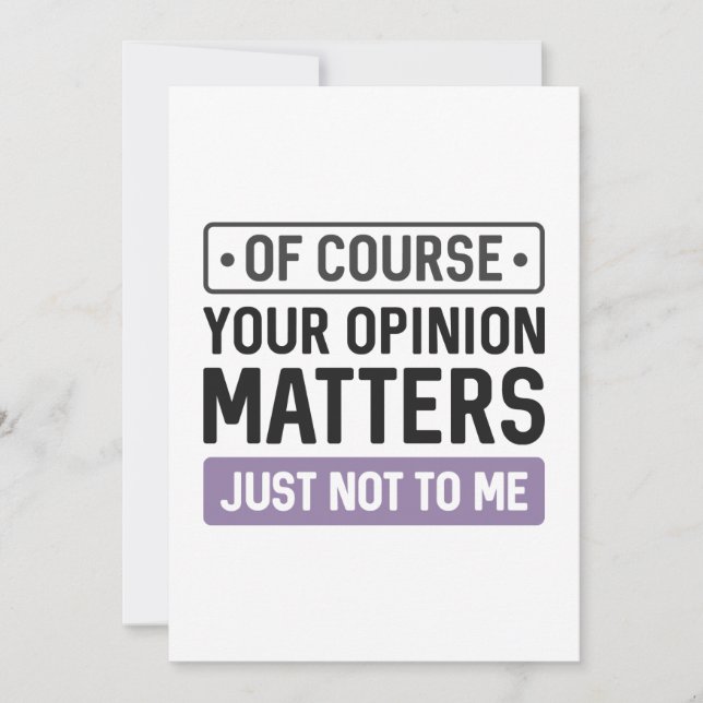 Your Opinion Matters Thank You Card (Front)
