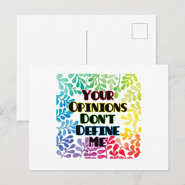 Your Opinions Don't Define Me Postcard (Front/Back)