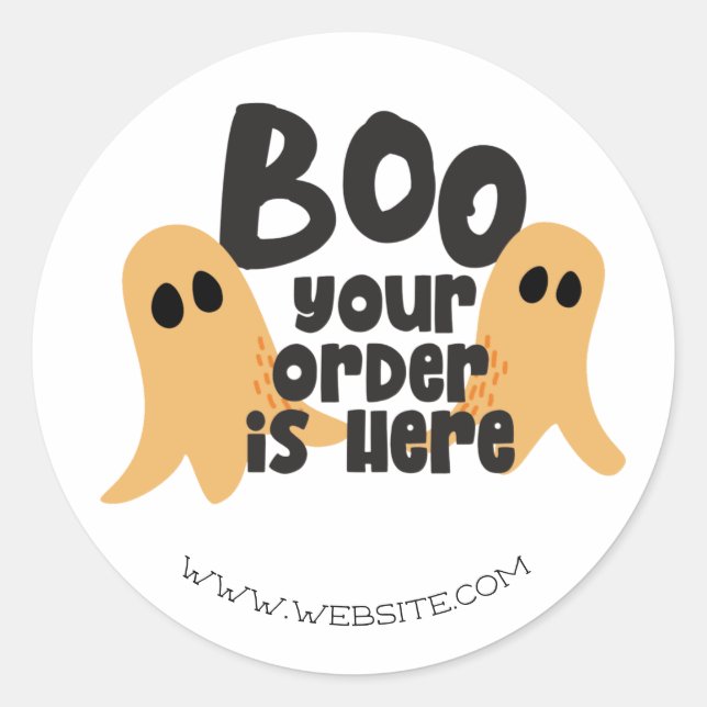 Your Order is Here Halloween Packaging Classic Round Sticker (Front)