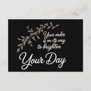 Your Order is On Its Way Flat Thank You Card
