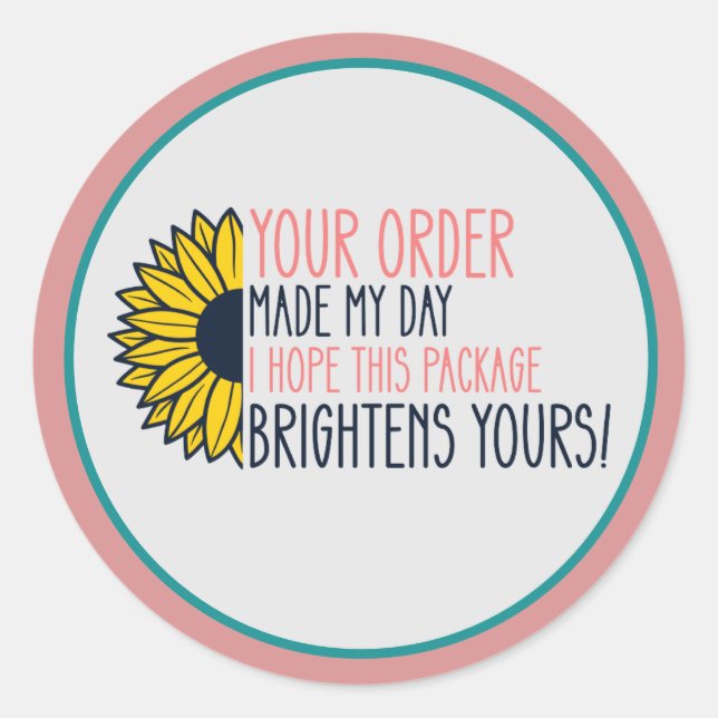 Your Order Made My Day Stickers (Front)