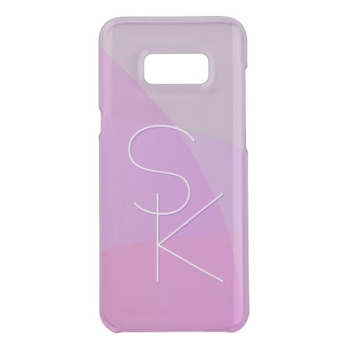 Your Overlapping Initials  Modern Pink Geometric Uncommon Samsung Galaxy S8 Case