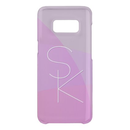 Your Overlapping Initials | Modern Pink Geometric Uncommon Samsung Galaxy S8 Case