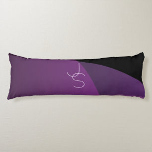 Your Overlapping Initials Modern Purple & Pink Body Pillow