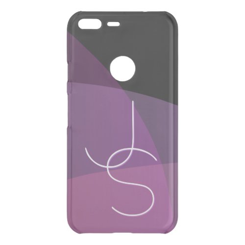 Your Overlapping Initials  Modern Purple  Pink Uncommon Google Pixel XL Case