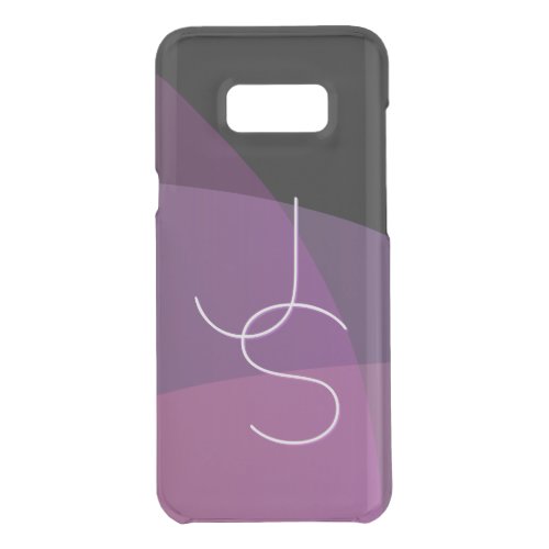 Your Overlapping Initials  Modern Purple  Pink Uncommon Samsung Galaxy S8 Case