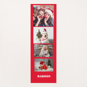 Your own 4 photos collages, custom name & color yoga mat