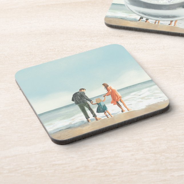 Your Own Artwork | Upload Your Painting Drawing Beverage Coaster (Left Side)