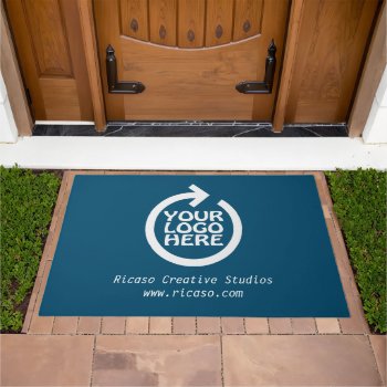 Your Own Business Logo Unique Custom Personalized Doormat by Ricaso_Intros at Zazzle