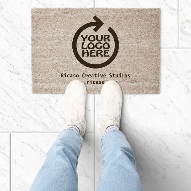 Your Own Business Logo Unique Custom Personalized Fiber Doormat (Insitu)