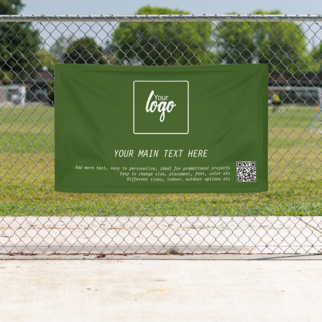Your Own Business Logo Unique Personalized QR Code Banner (Insitu)