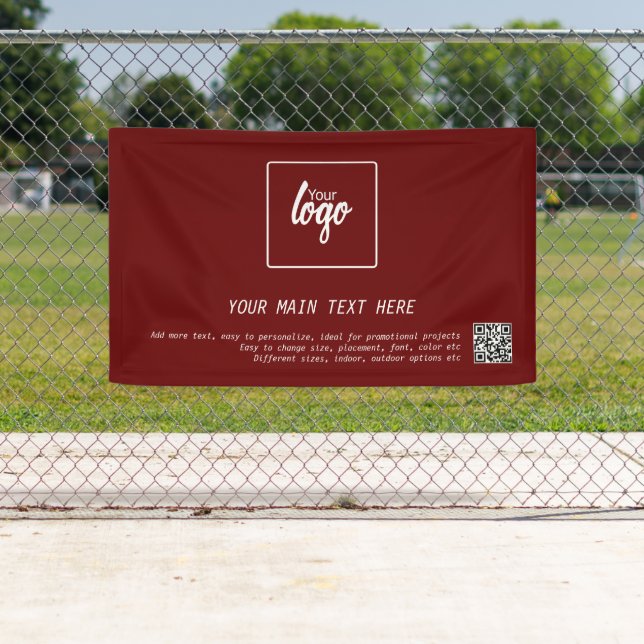 Your Own Business Logo Unique Personalized QR Code Banner (Insitu)