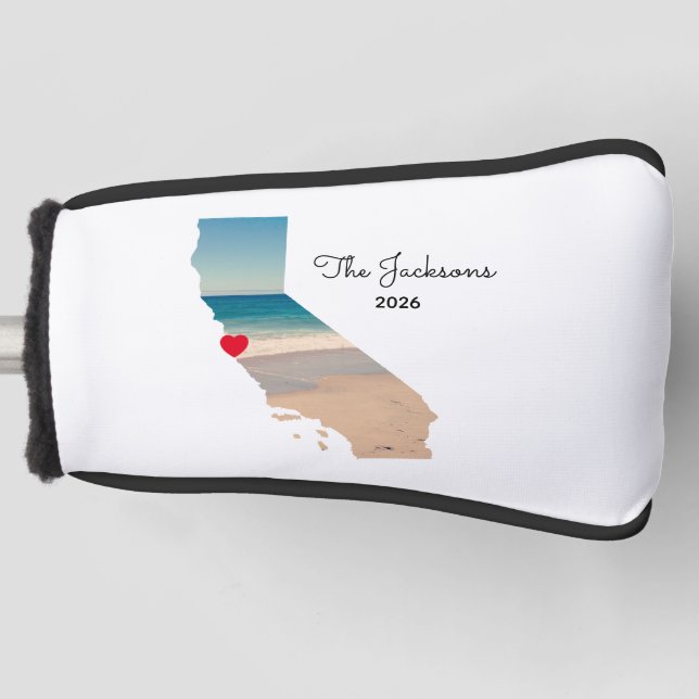 Your Own California Vacation Photo Golf Head Cover (Front)