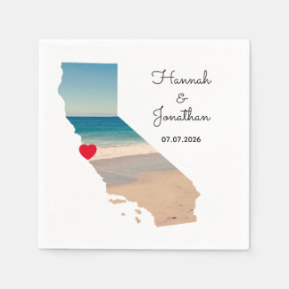 Your Own California Wedding Photo Napkins
