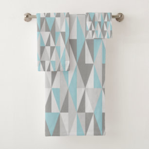 Your Own Color Mid-century Modern Style Diamonds Bath Towel Set