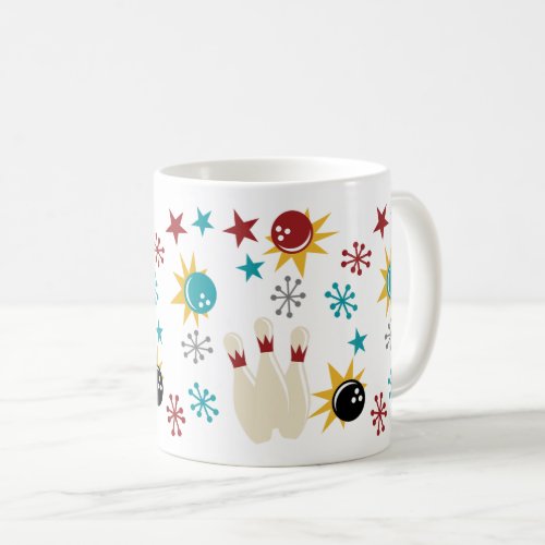 Your Own Color Retro Bowling Theme Coffee Mug