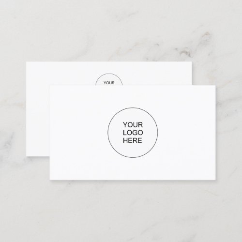 Your Own Company Logo Here Elegant Modern Business Card