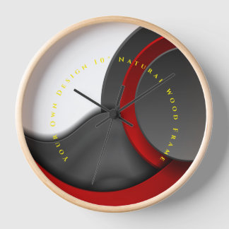 Your Own Creation 10" Natural Wood Frame Clock