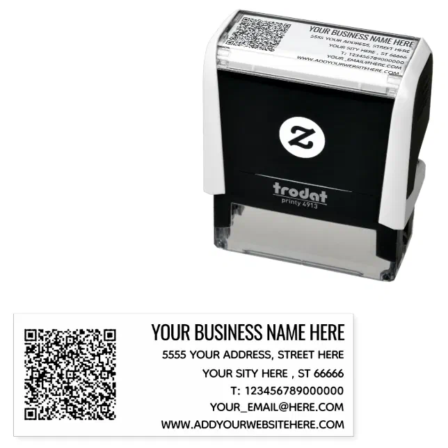 Your Own Design Address QR Code Stamp Example | Zazzle